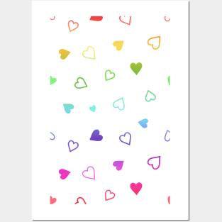 Hearts pattern Posters and Art